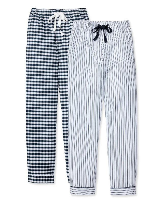 Men’s Twill Classic Navy Pajama Pant Duo