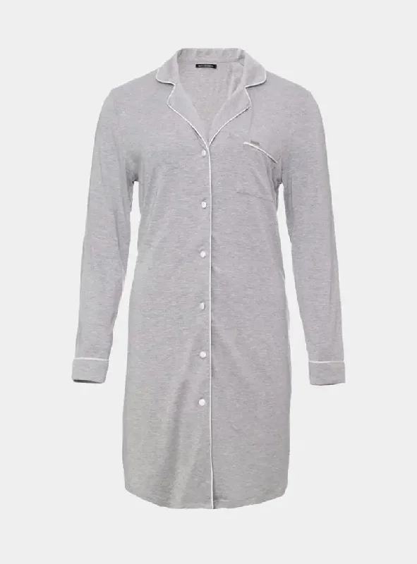 Bamboo Nightshirt in Grey Marl