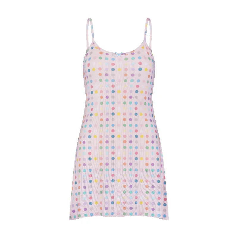 Polkadot SOHO DOT Print SCOOP A LINE SHORT GOWN