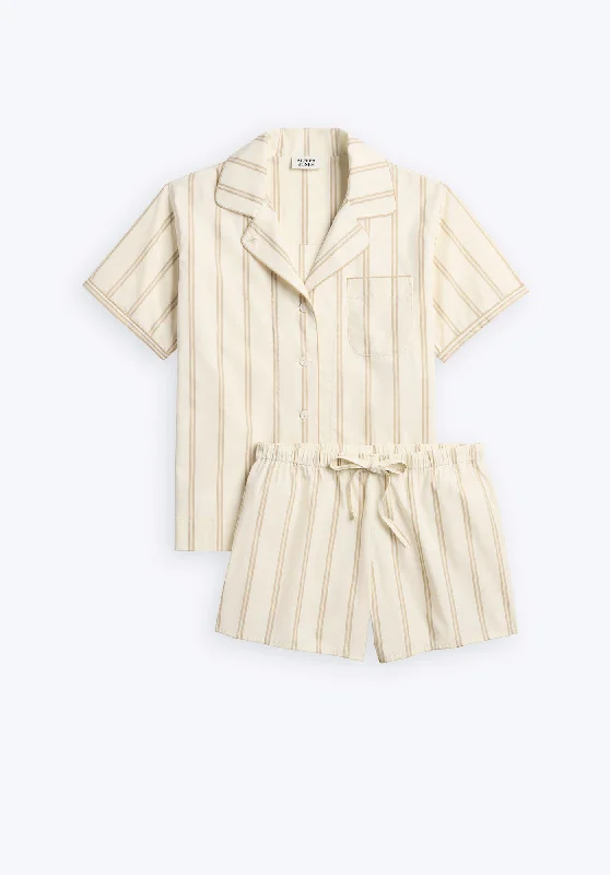 Corita Set in Sand & Cream Stripe