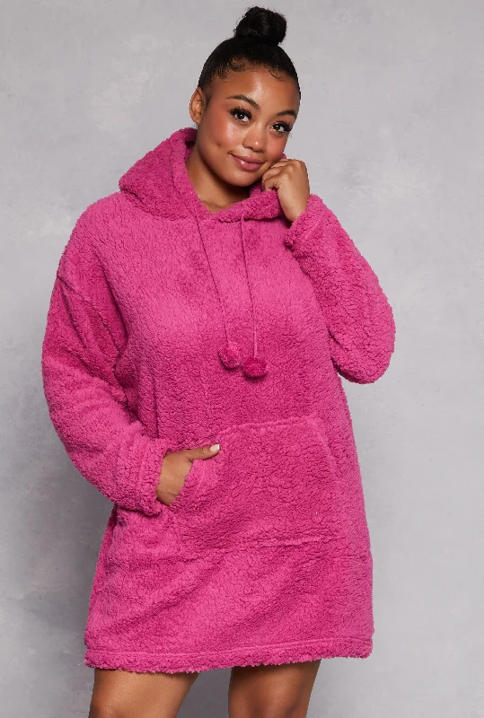 Sherpa Pom Pom Blanket Hoodie