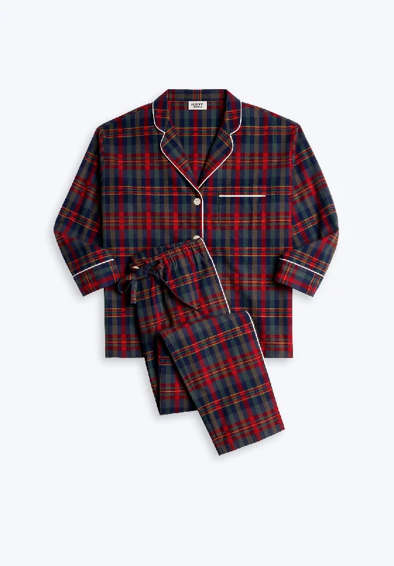 Marina Pajama Set in Berry Plaid Flannel