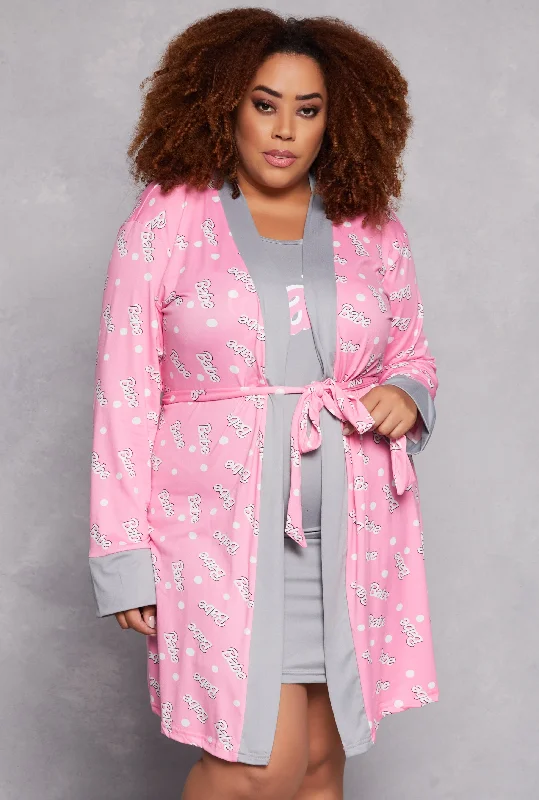 Plus Size Babe Cami Nightgown and Robe