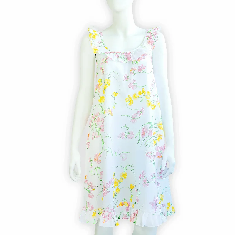 Samba Nightgown - Pois de Senteur Pink/Yellow