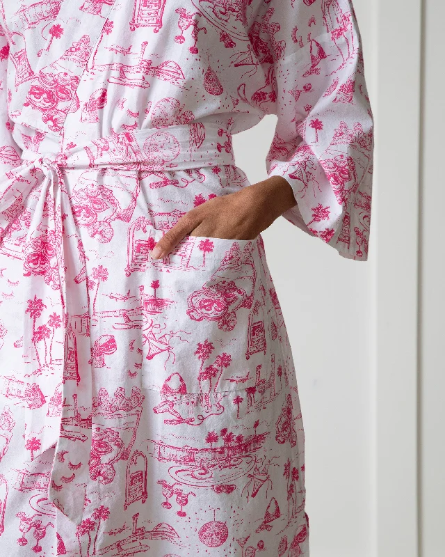 PF x Sean Taylor Girls' Trip Toile - Robe - Pink Cloud