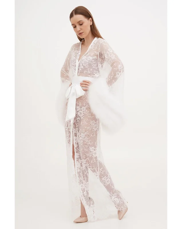 Sophie Sheer Long Bridal Robe