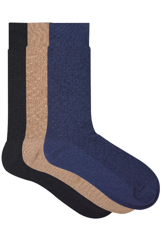 Balenzia Men's Cotton Crew Socks-(Pack of 3 Pairs/1U)