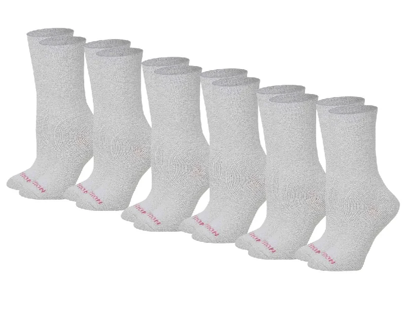 Crew Cozy Diabetic Socks | Black White Colors | Dr Motion ( 6 Pack )