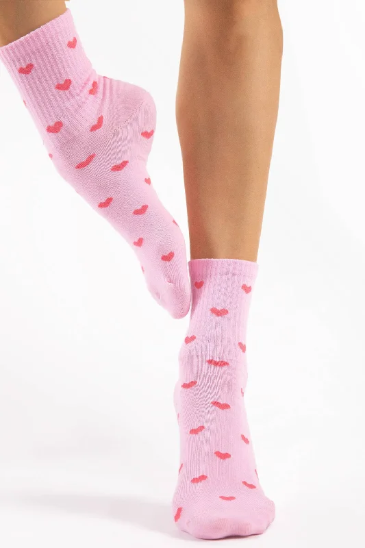 Loves Cotton Heart Socks