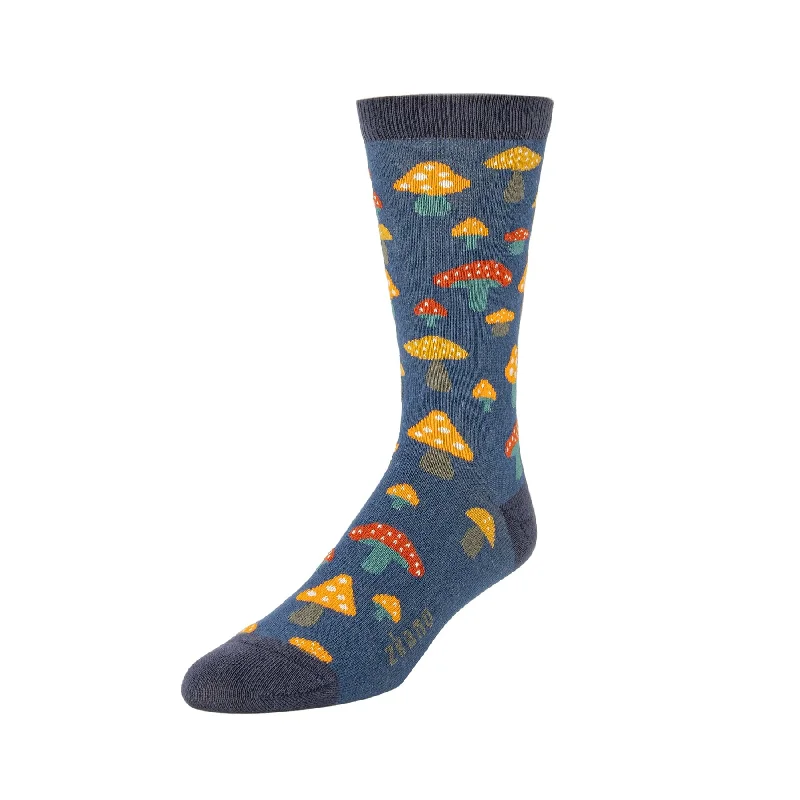 Forager - Organic Cotton Crew Socks - Indigo