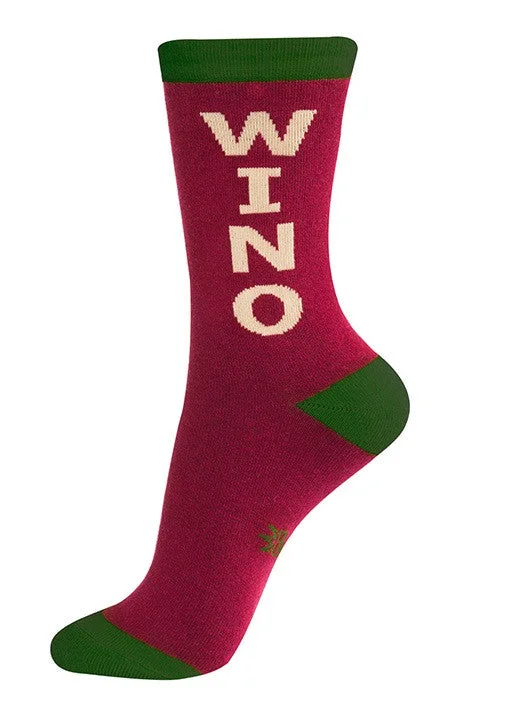 Gumball Poodle Unisex Crew Socks - Wino