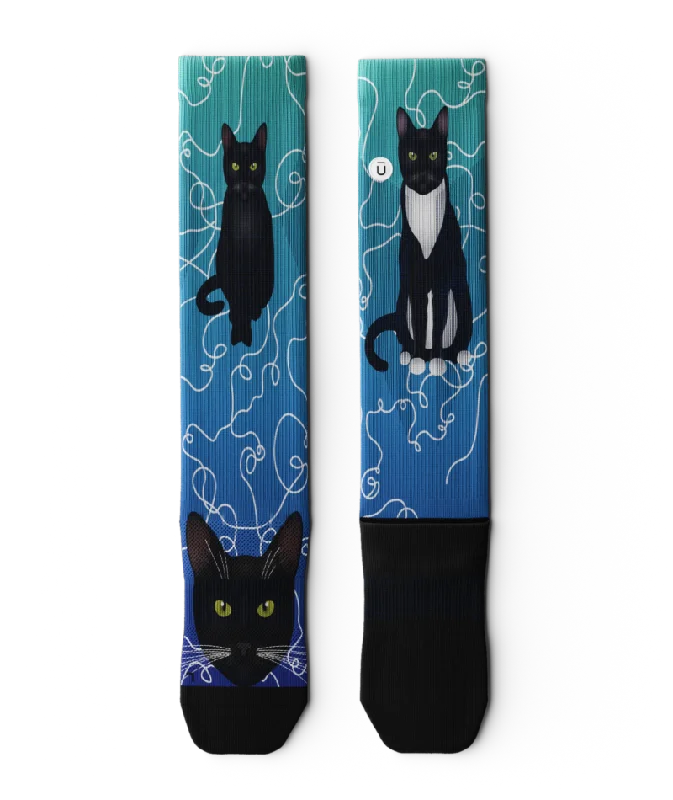 Kitten Around Knee High Compression Socks