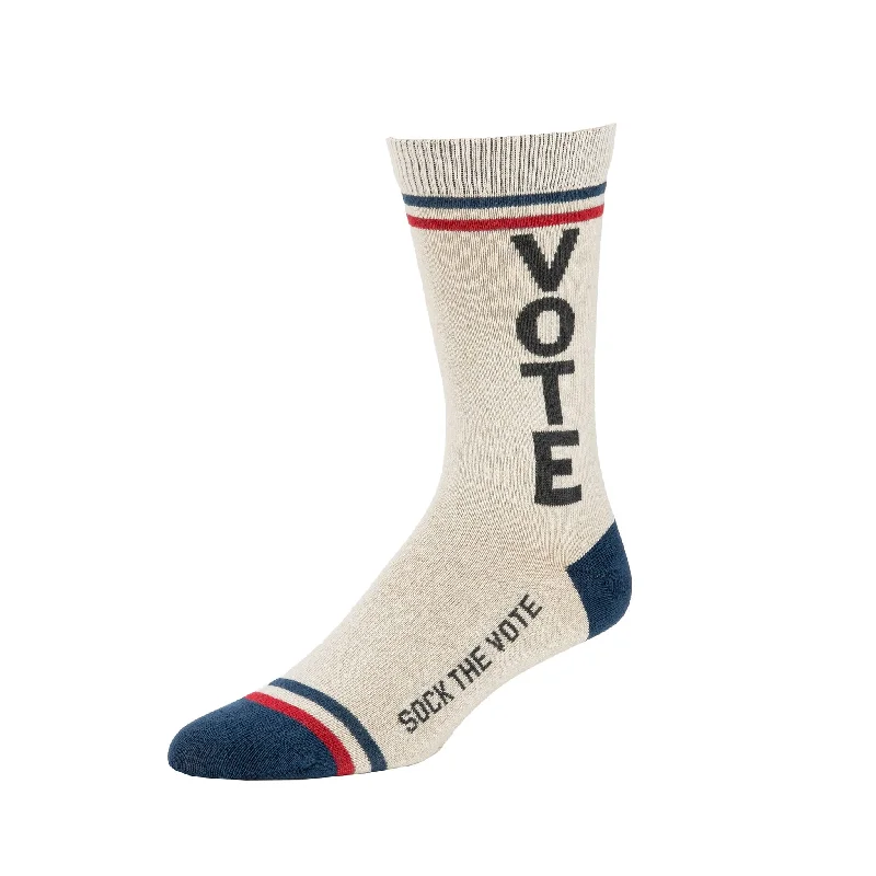 Men's Vote organic cotton crew socks - Natural