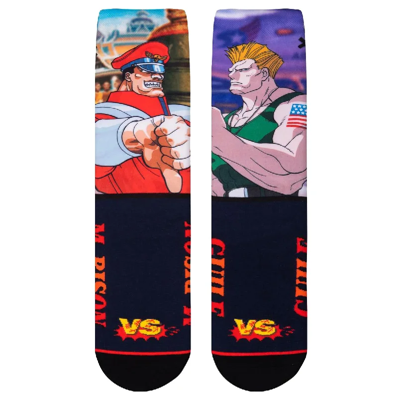 Odd Sox Men's Crew Socks – M Bison Vs Guile (Street Fighter II)