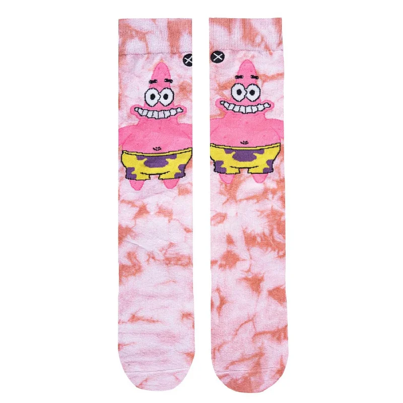 Odd Sox Men's Crew Socks - Patrick Tie Dyed (Spongebob Squarepants)