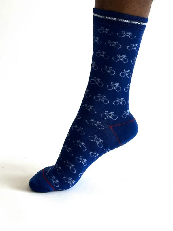 Peyton Bike Bamboo Socks - Navy