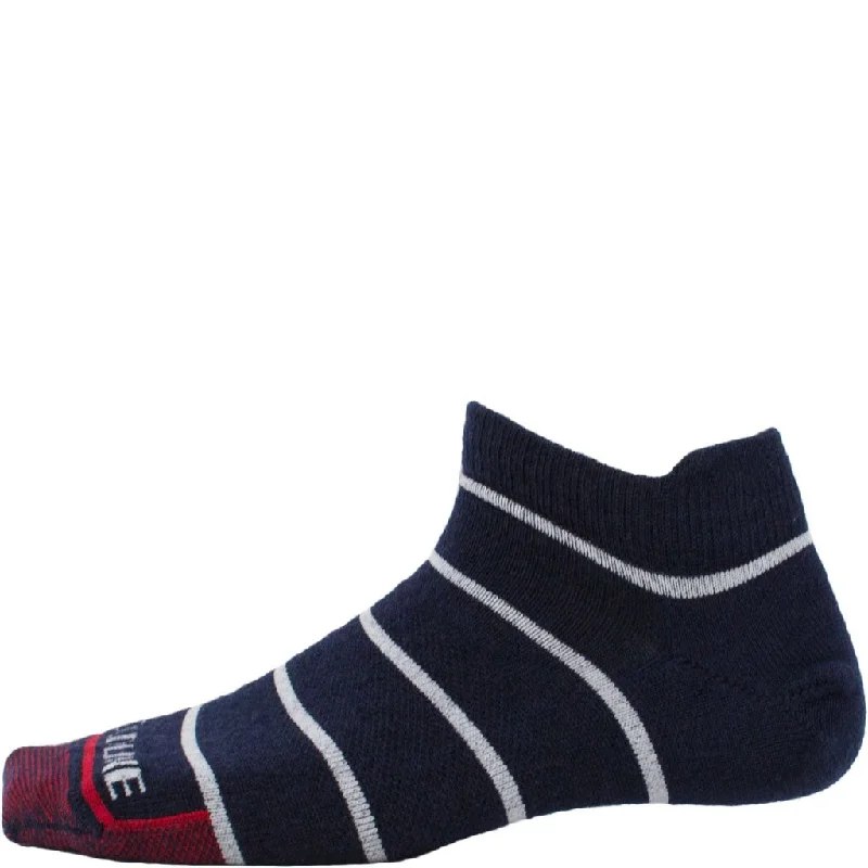 Pinstripe No-Show Running Sock - Ultralight