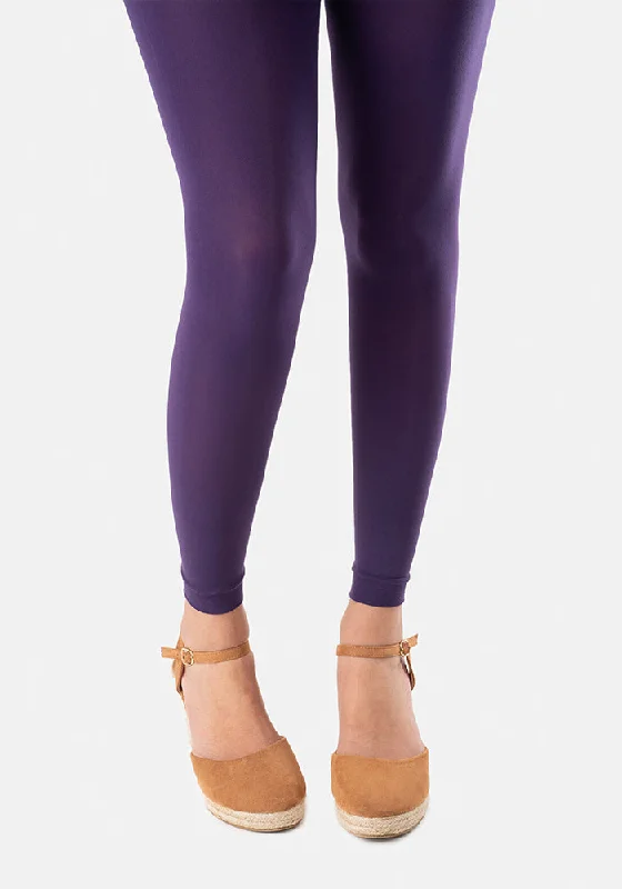 Premium 50 Denier Footless Tights Purple