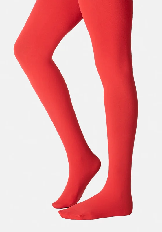 Premium 80 Denier Tights Red