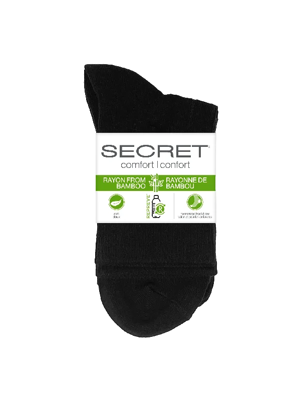 SECRET® Comfort Bamboo Ribbed Turn Cuff - 3 Pairs