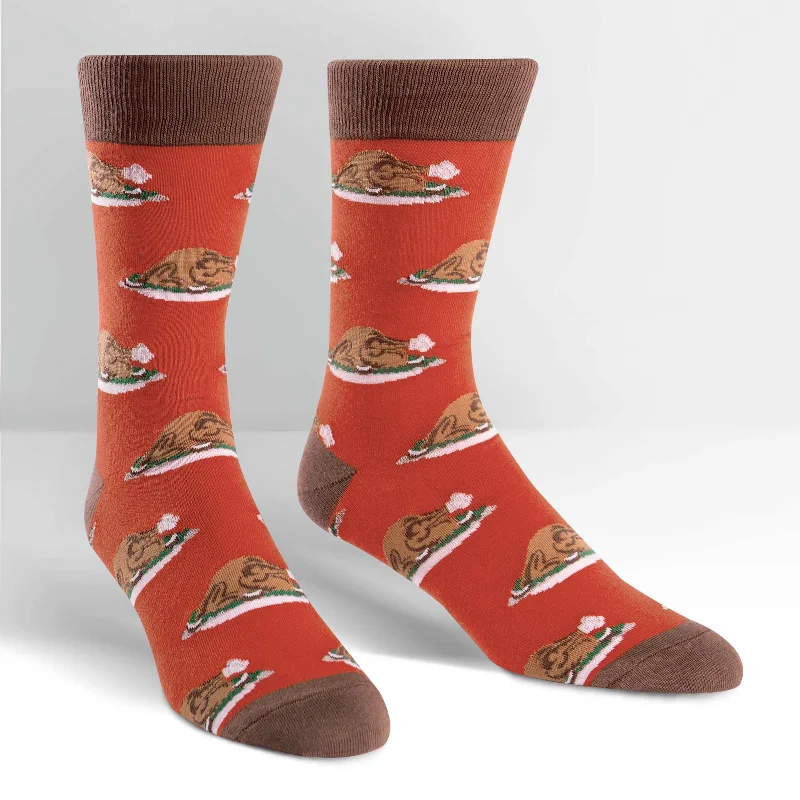 Sock It To Me Men's Crew Socks - Turkey Time