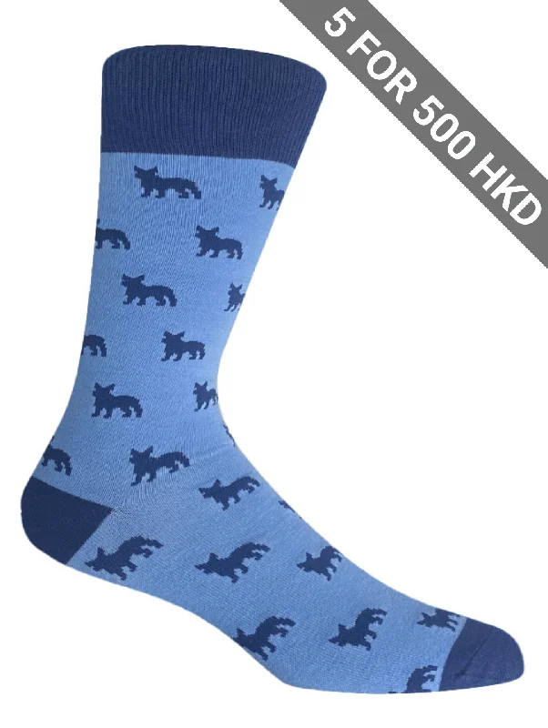 Socks | Navy | Dog | Cotton