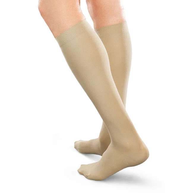 Therafirm EASE Opaque Women's and Men's Knee Highs w/Silicone - 20-30 mmHg