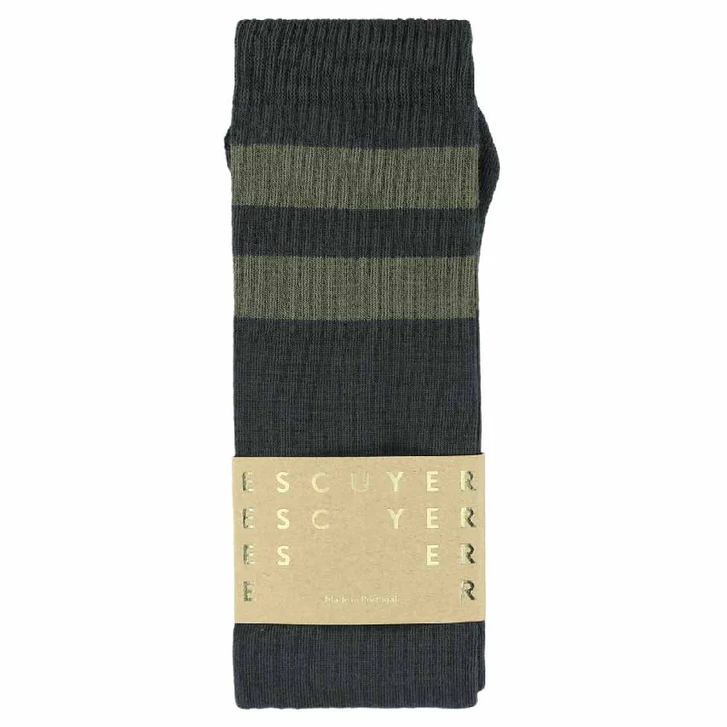 Unisex Tube Socks - Dark Grey / Khaki