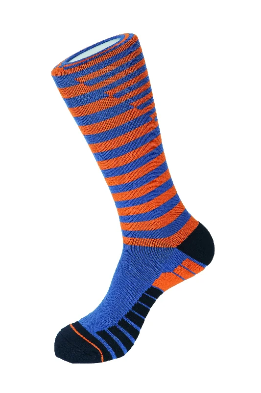 Diagonal Double Stripe Athletic Socks